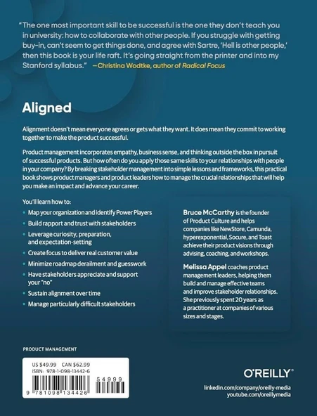 Aligned: Stakeholder Management for Product Leaders McCarthy Appel - Resim 2