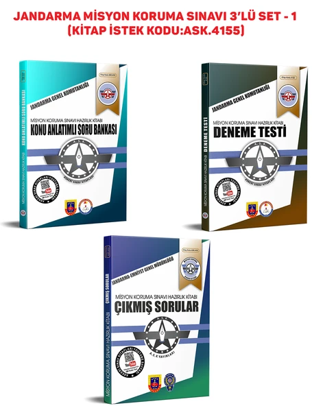 Jandarma Misyon Koruma Sınavına Hazırlık Kitapları 3’lü Set (1) ürün görseli 1
