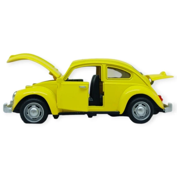Sesli Işıklı Vosvos Araba 15 cm - 32111D - Sarı - Resim 3