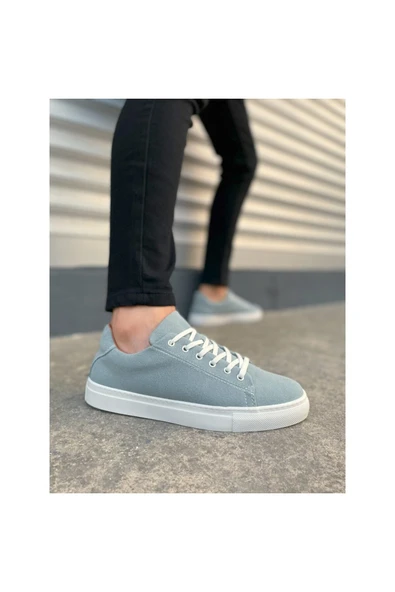 BİJUTERİMCİM JY122 Mode Bağcıklı Süet Erkek Günlük Sneaker Ayakkabı SBT - Mavi ürün görseli 1