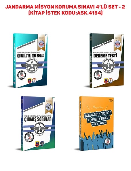 Jandarma Misyon Koruma Sınavına Hazırlık Kitapları 4’lü Set (2) ürün görseli 1