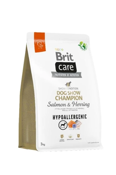 Brit Care Dog Show Shampion Salmon & Hearing Hipoalerjenik Yetişkin Köpek Maması 3 Kg ürün görseli 1