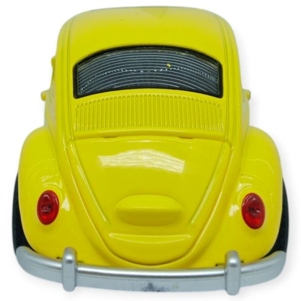 Sesli Işıklı Vosvos Araba 15 cm - 32111D - Sarı - Resim 5