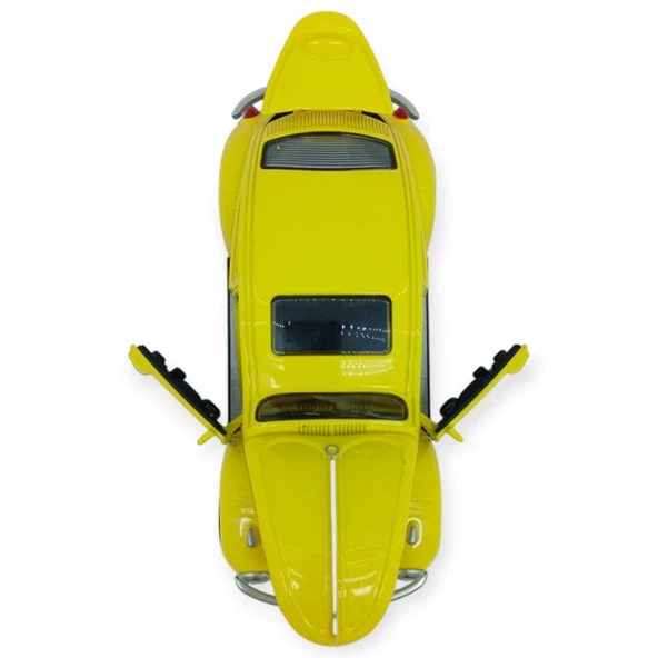 Sesli Işıklı Vosvos Araba 15 cm - 32111D - Sarı - Resim 6