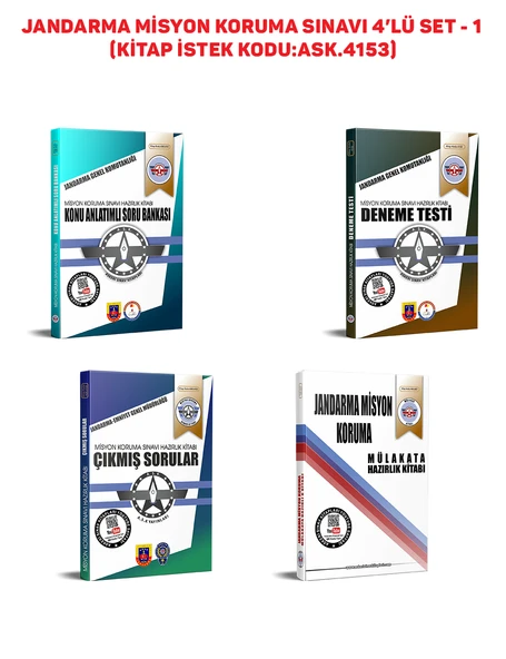 Jandarma Misyon Koruma Sınavına Hazırlık Kitapları 4’lü Set (1) ürün görseli 1