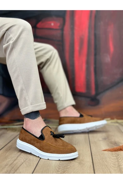 Byshoes BA0005 Bağcıksız Yüksek Taban Klasik Püsküllü Corcik Erkek Ayakkabı ürün görseli 1