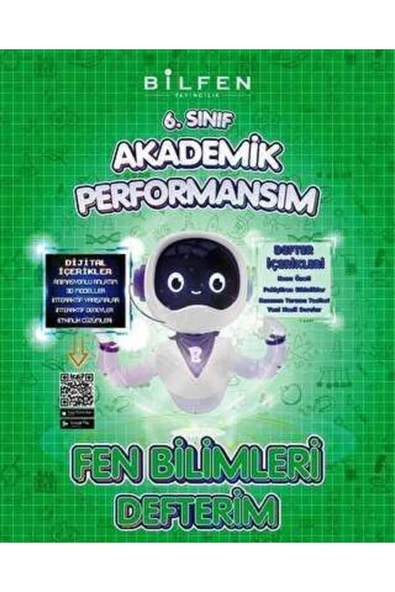 Bilfen 6.Sınıf Fen Bilimleri Akademik Performansım Defterim ürün görseli 1