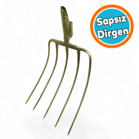 Sapsız Metal 5 Dişli Yaba Ot Saman Balya Taşıma Karıştırma Dirgen Harman Sapları Yayma Aleti 1 Adet ürün görseli 1