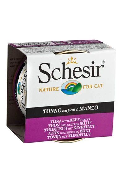 Schesir Ton Balıklı Sığır Etli Yetişkin Kedi Konservesi 85 gr X 6 Adet ürün görseli 1