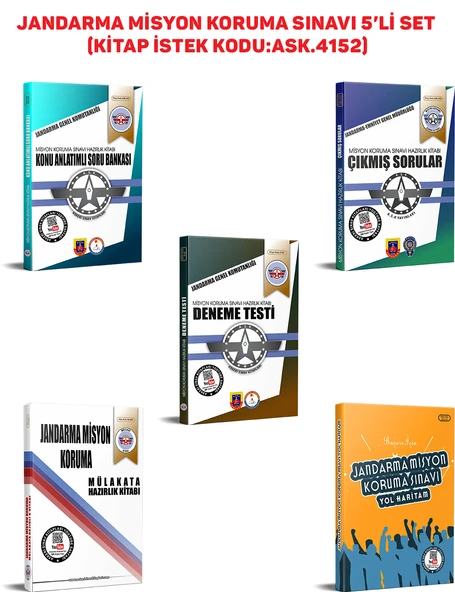 Jandarma Misyon Koruma Sınavına Hazırlık Kitapları 5’li Set ürün görseli 1