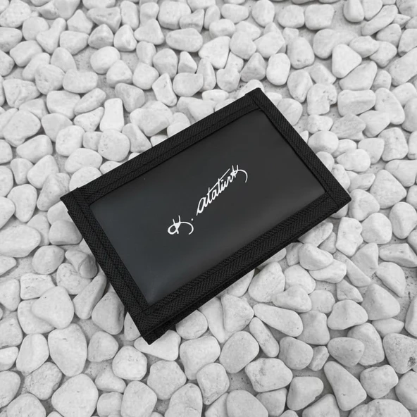 Elegance Siyah Atatürk İmzalı Basic Spor Wallet Cüzdan ürün görseli 1
