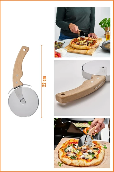 IKEA Grilltider Pizza Dilimleme, Pizza Kesici, 22 cm Paslanmaz Çelik, 22 cm ürün görseli 1