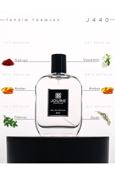 J440 - Odunsu Amber Baharatlı Kokulu 50ml Kalıcı Edp Unısex Parfüm ürün görseli 1