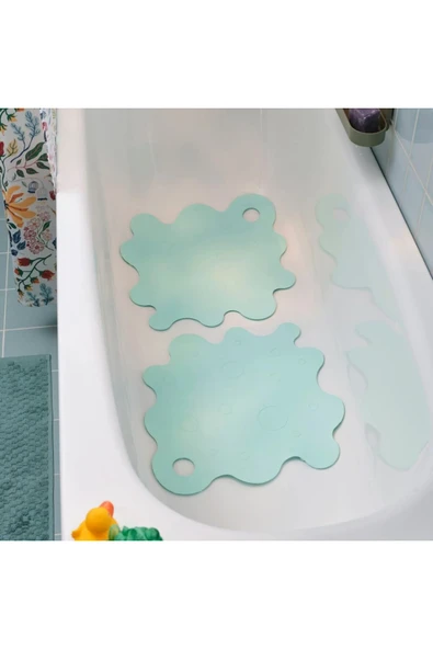 IKEA banyo kaydırmazı, açık turkuaz, 43x43 cm, 2 adet ürün görseli 1