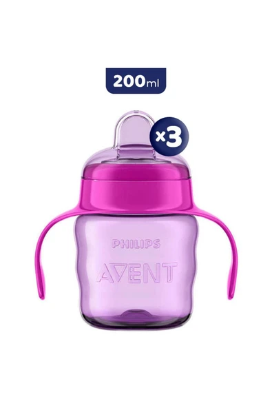 Philips Avent Eğitici Damlatmaz Bardak Kız 6m+ 200 Ml X 3 ürün görseli 1