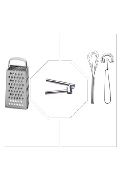 IKEA 2'li Çırpıcı+çelik Rende+çelik Sarımsak Ezici ürün görseli 1