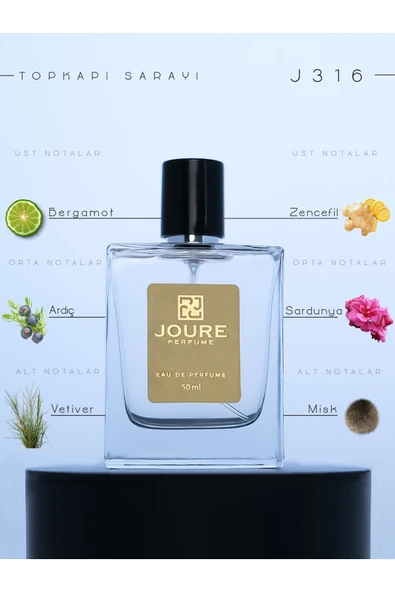 Joure J316 - Taze Baharatlar Ferah Bergamot Kokulu 50ml Kalıcı Edp Erkek Parfüm ürün görseli 1