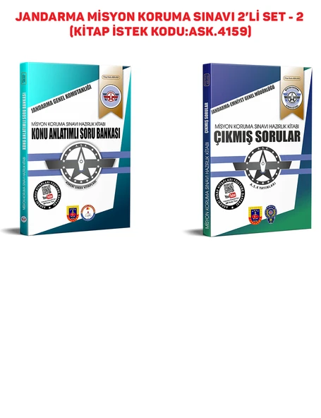 Jandarma Misyon Koruma Sınavına Hazırlık Kitapları 2’li Set (2) ürün görseli 1