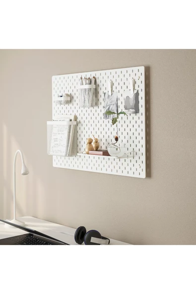 IKEA SKÅDIS Vitrin rafı, beyaz impala ticaret - Resim 4