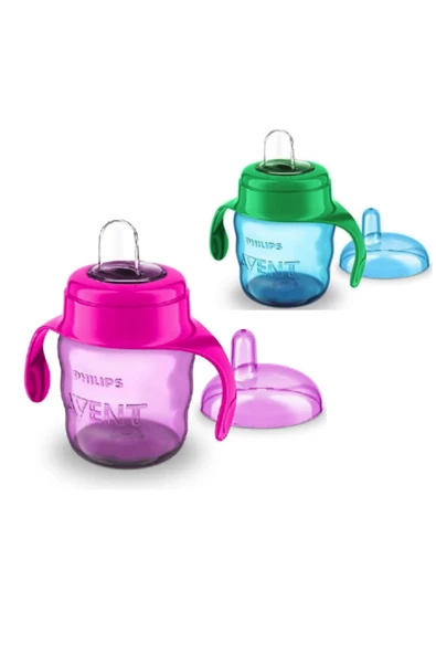 Philips Avent Eğitici Bardak 6 Ay+ 200 ml - Mavi X 2 Adet Erkek + Kız ürün görseli 1