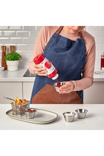 IKEA GRILLTIDER sos çerez kasesi, paslanmaz çelik, 4 parça - Resim 3