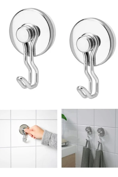 IKEA Krokfjorden Vantuzlu Mutfak Banyo Askısı Kanca Çinko Kaplama 2 Adet ürün görseli 1