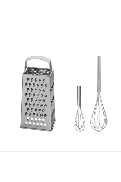 IKEA Çelik Rende (idealisk) + 2'li Çırpıcı (pabjuda) ürün görseli 1