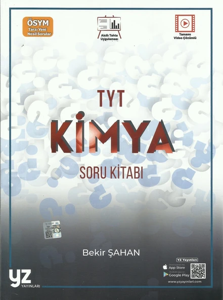 YZ TYT KİMYA SORU KİTABI ürün görseli 1