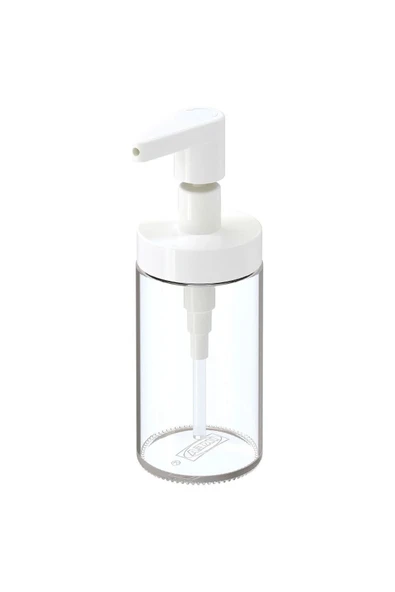 IKEA Taçkan 200 ml Cam Sıvı Sabunluk, Sıvı Deterjanlık, Beyaz Kapaklı, ürün görseli 1