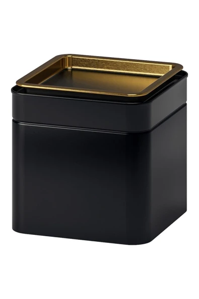 IKEA 10x10x10 Cm Kalay Kaplama Çelik Kapaklı Kahve Çay Kurabiye Kuru Gıda Saklama Kutusu ürün görseli 1