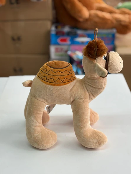 Oyuncak Peluş Deve Bej Hardal 30 cm - Resim 4