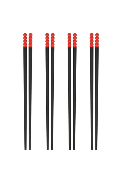 IKEA 8 Parça Chopstick Uzunluk: 24 Cm Ikea Yemek Sushi Çubuğu Yemek Suşi Çubuğu Siyah Renk ürün görseli 1