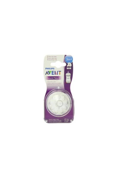 Philips Avent Natural 2'li Biberon Emziği 3 Ay+  3 Delik Scf653/27 ürün görseli 1