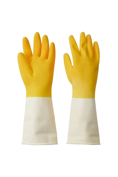 IKEA Rınnıg Genel Temizlik Ve Bulaşık Eldiveni, Parlak Sarı-kırık Beyaz Eldiven, S, 1 Çift ürün görseli 1