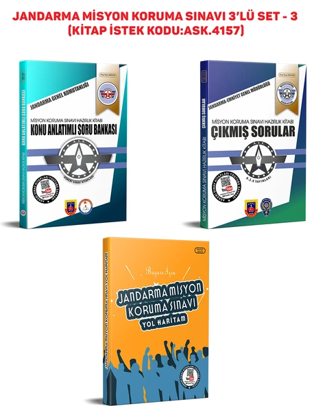 Jandarma Misyon Koruma Sınavına Hazırlık Kitapları 3’lü Set (3) ürün görseli 1