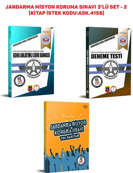 Jandarma Misyon Koruma Sınavına Hazırlık Kitapları 3’lü Set (2) ürün görseli 1