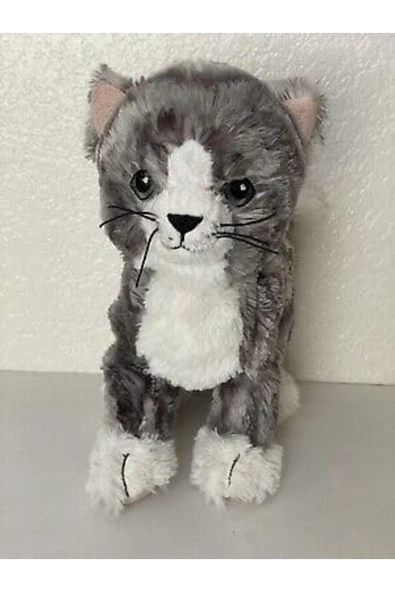 YAKIŞIYORSAAL LILLEPLUTT - yumuşak oyuncak, kedi, gri, beyaz - 21 cm ürün görseli 1