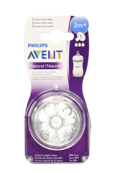 Philips Avent Phılıps Avent Natural Biberon Ucu 3m+ 2li ürün görseli 1