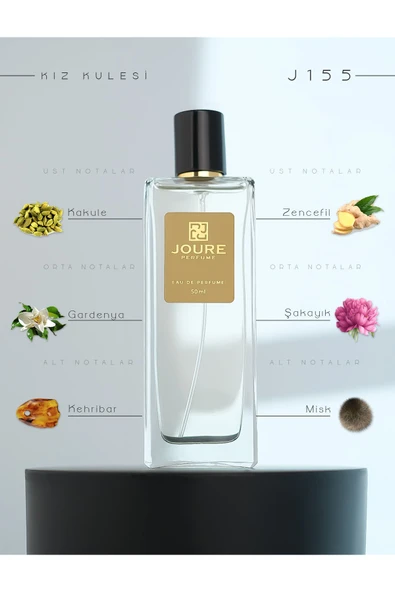 Joure J155 - Sıcak Baharatlar Beyaz Çiçekler Hindistan Cevizi Kokulu 50ml Kalıcı Edp Kadın Parfüm ürün görseli 1