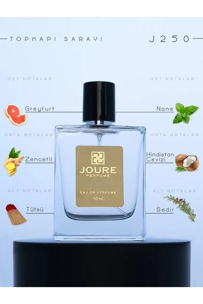 J250 - Ferah Amber Odunsu Kokulu 50ml Kalıcı Edp Erkek Parfüm ürün görseli 1
