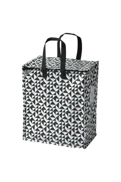IKEA Giysi Malzeme Yemek Taşıma Çantası Desenli Siyah 47 Lt ürün görseli 1