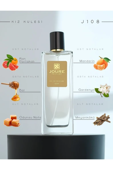 Joure J108 - Afrodizyak Etkili Tatlı Beyaz Çiçekler Bal Karamel Kokulu 50ml Kalıcı Edp Kadın Parfüm ürün görseli 1