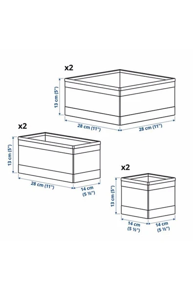 IKEA Skubb Kutu Seti, Beyaz - Resim 4