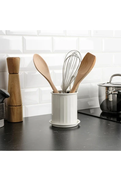 IKEA Metal Tezgah Üstü Kaşıklık Yükseklik: 13 Cm İkea Bej Çatal Bıçaklık Çelik ürün görseli 1