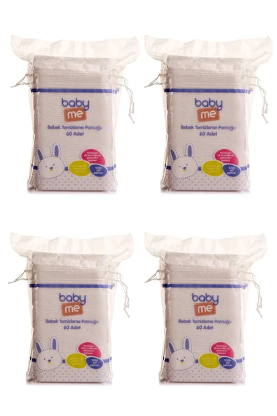 Baby&Me Bebek Temizleme Pamuğu 4 Lü Paket ürün görseli 1