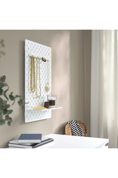 IKEA SKÅDIS Vitrin rafı, beyaz impala ticaret - Resim 3