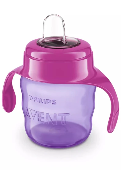 Philips Avent Pembe Silikon Uçlu Eğitici Damlatmaz Bardak 6m+ 200ml ürün görseli 1