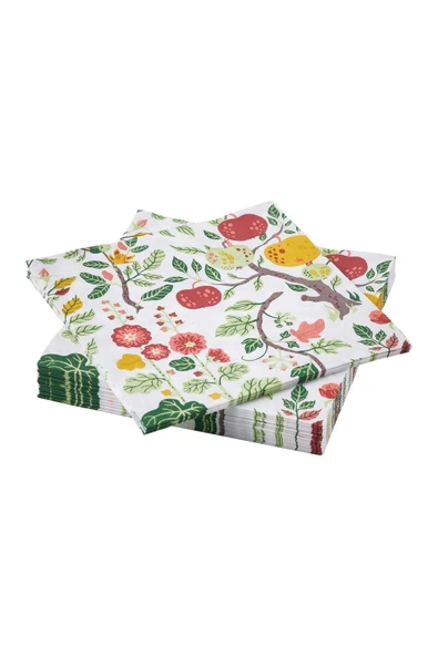 IKEA Havsbraxen Desenli Peçete Çok Renkli 33x33 Cm 30 Adet ürün görseli 1