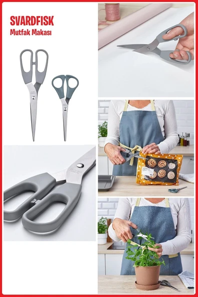 IKEA Çok Amaçlı 2'li Mutfak Makası, 15 cm & 21 cm ürün görseli 1
