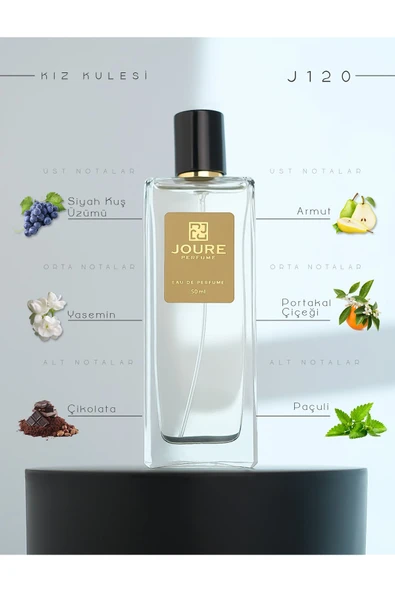 J120 Meyveli Çiçeksi Vanilya Kokulu 50ml Kalıcı Edp Kadın Parfüm ürün görseli 1